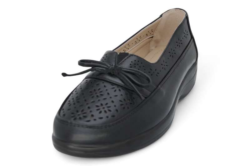 TTP Women Flatform Loafers with Flower Cut Out and Ribbon Decor HT5051