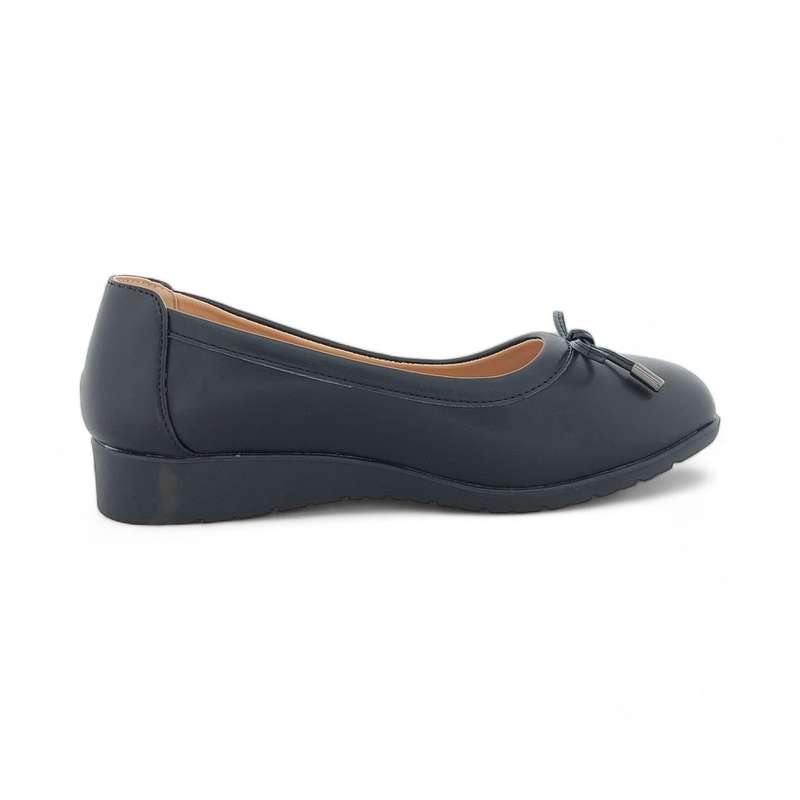 ALXIR Women Low Wedge Loafers with Bow Decor PSL4122