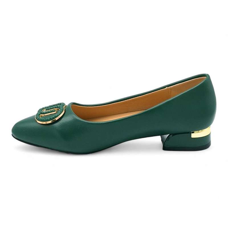 TTP Women PU Low Block Heel JSF89