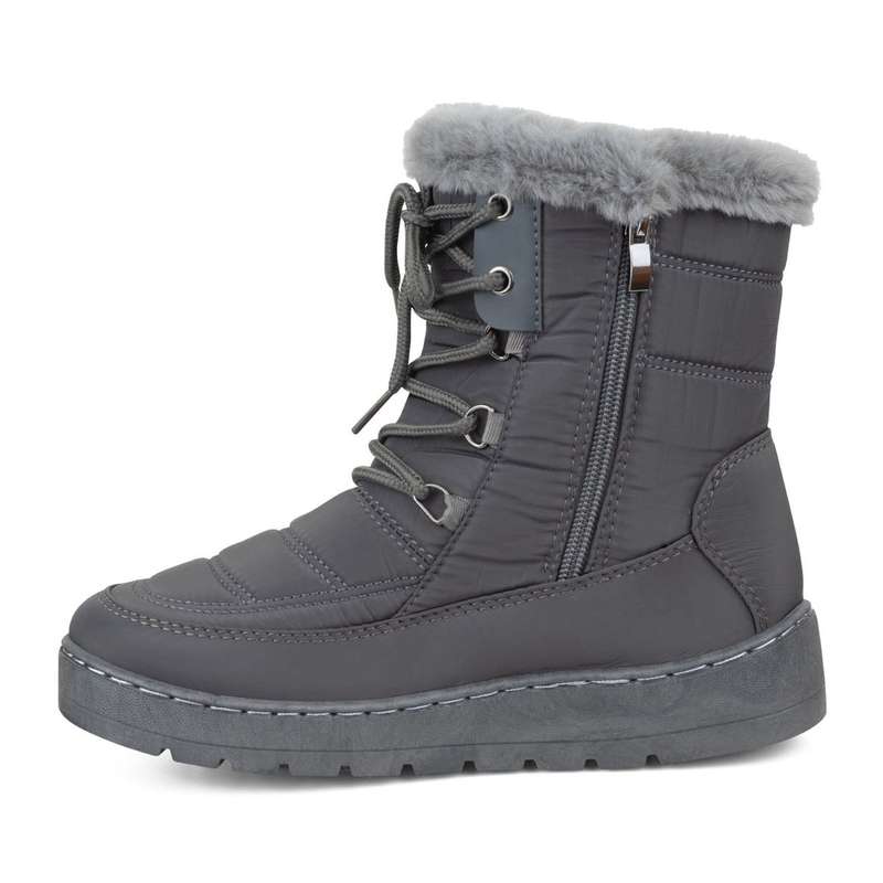 TTP - Snow Boots with Fur lining Shoe Lace and Side Zipper - YZCR230319