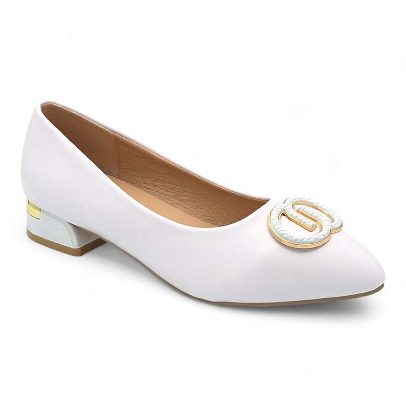 TTP Women PU Low Block Heel JSF89
