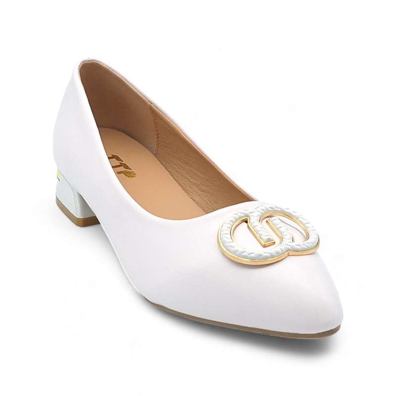 TTP Women PU Low Block Heel JSF89