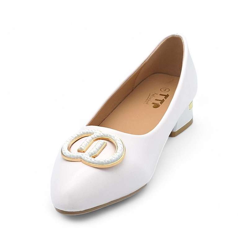 TTP Women PU Low Block Heel JSF89