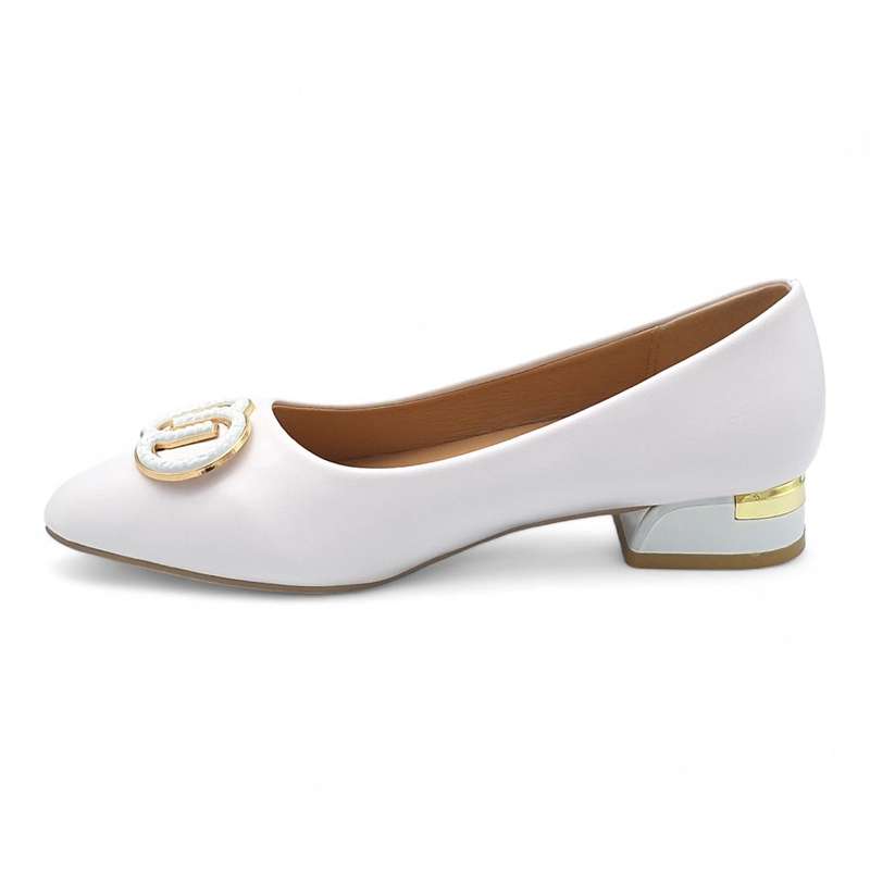 TTP Women PU Low Block Heel JSF89
