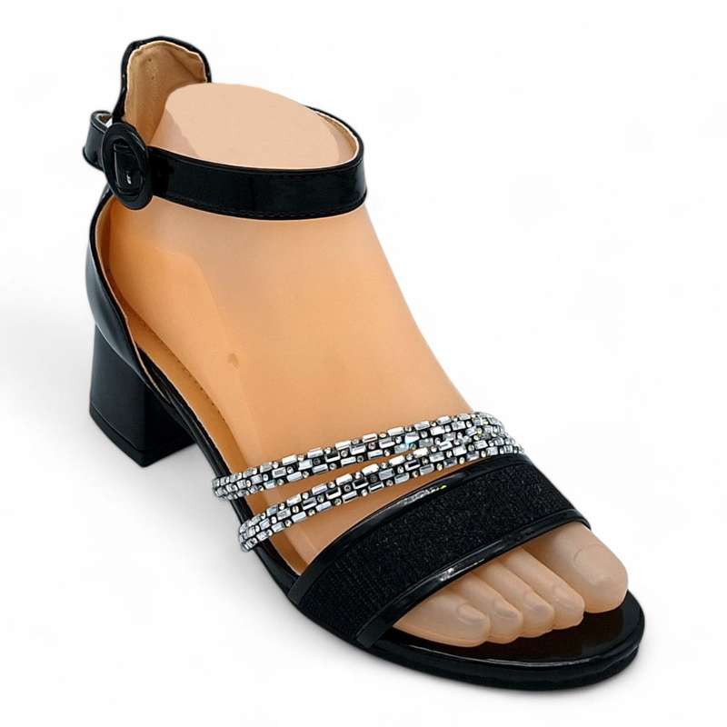 TTP Women Ankle Strap Low Block Heel Sandals - HT005