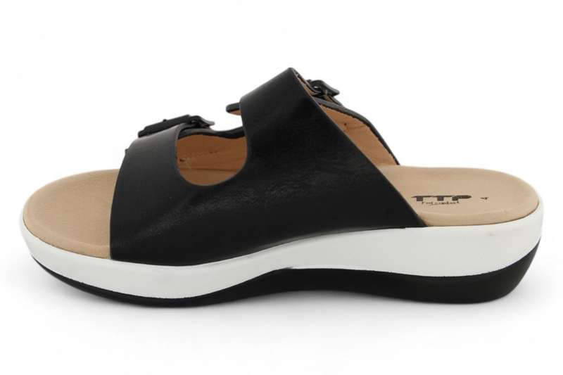 TTP Women PU Dual Buckle Platform Slider HT2207-7