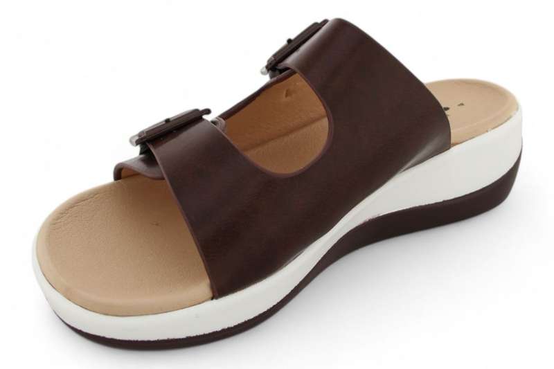 TTP Women PU Dual Buckle Platform Slider HT2207-7