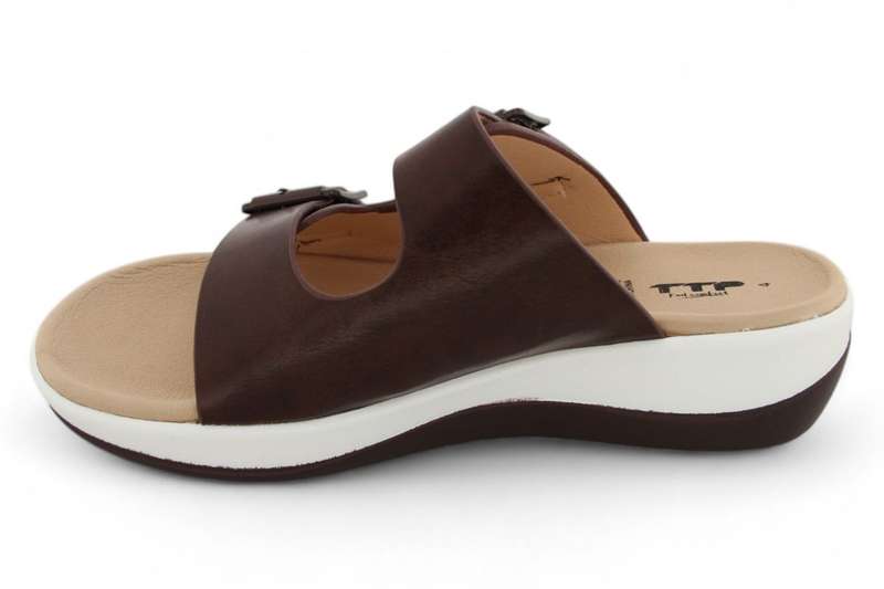 TTP Women PU Dual Buckle Platform Slider HT2207-7