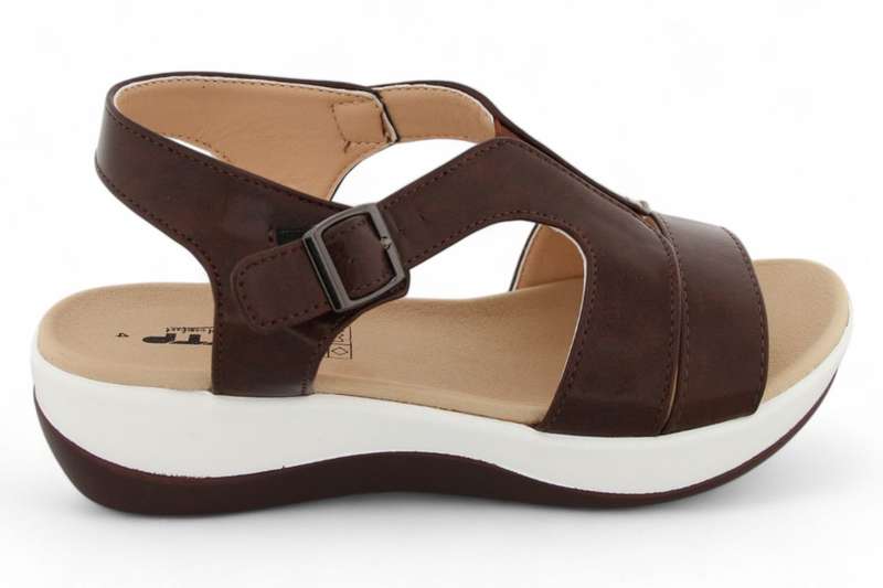 TTP Women Platform Strappy T-Bar Sandals with Buckle - HT2207-6