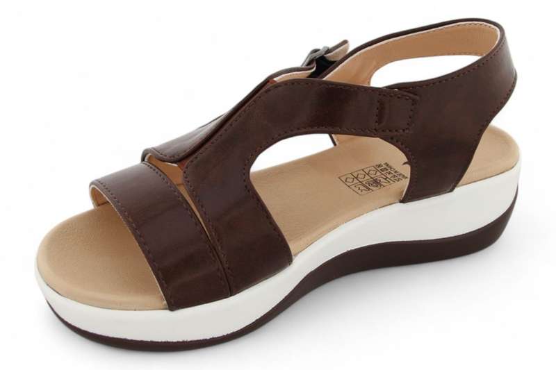 TTP Women Platform Strappy T-Bar Sandals with Buckle - HT2207-6