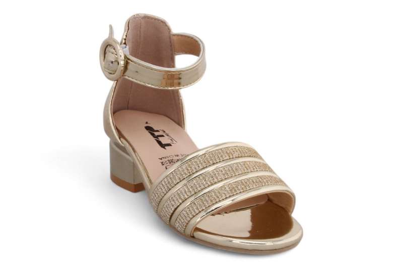 TTP Girls Block Heel Sandals with Ankle Strap HT001