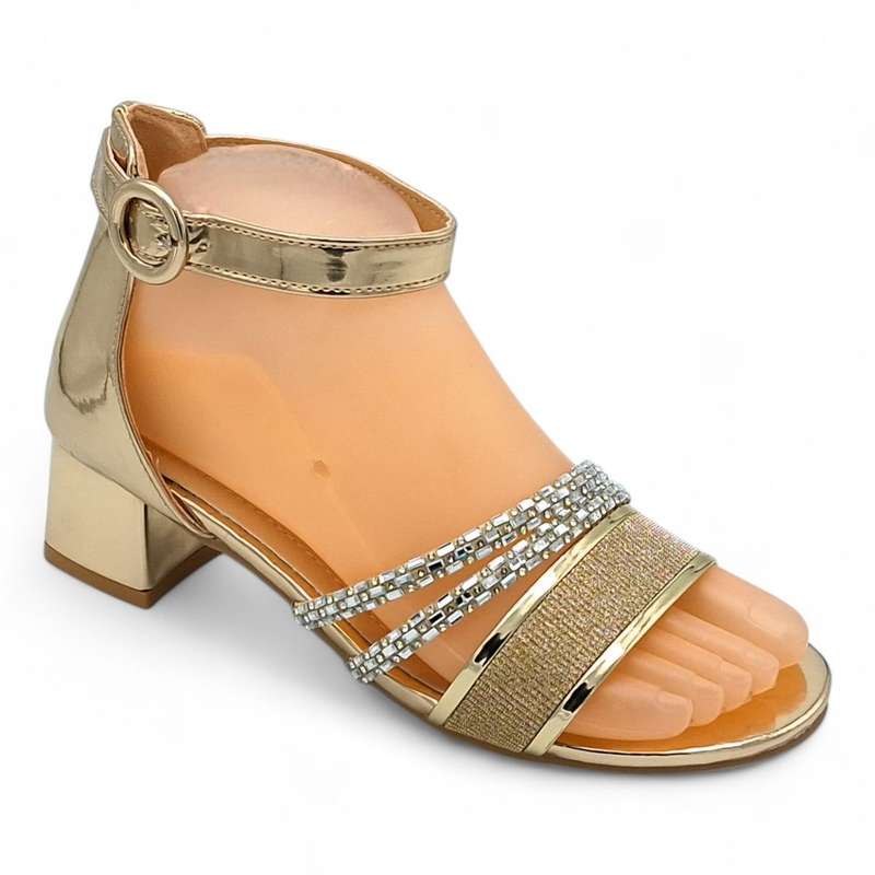 TTP Women Ankle Strap Low Block Heel Sandals - HT005