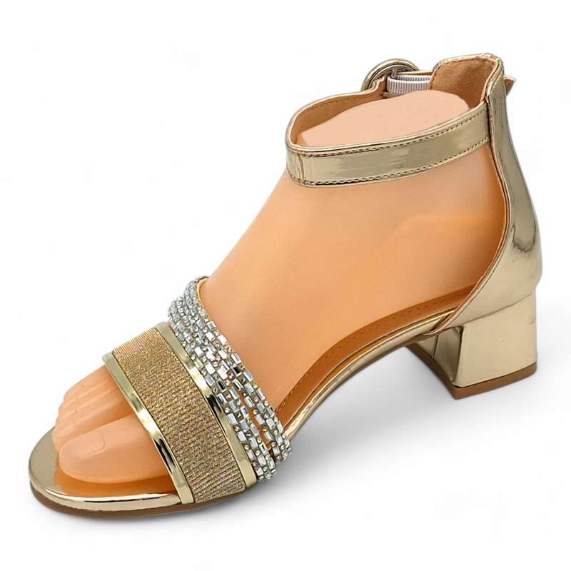 TTP Women Ankle Strap Low Block Heel Sandals - HT005