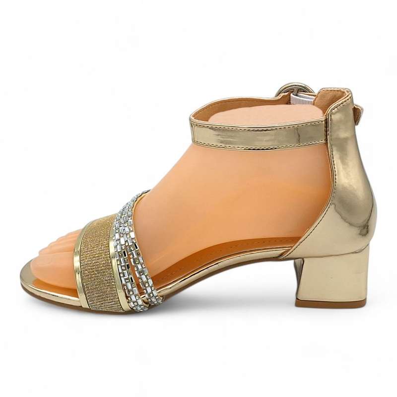 TTP Women Ankle Strap Low Block Heel Sandals - HT005