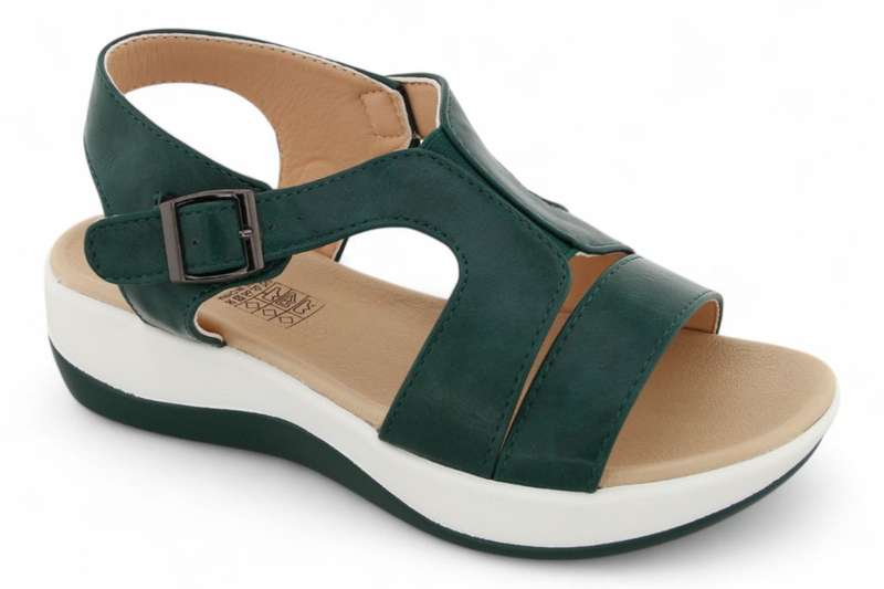 TTP Women Platform Strappy T-Bar Sandals with Buckle - HT2207-6