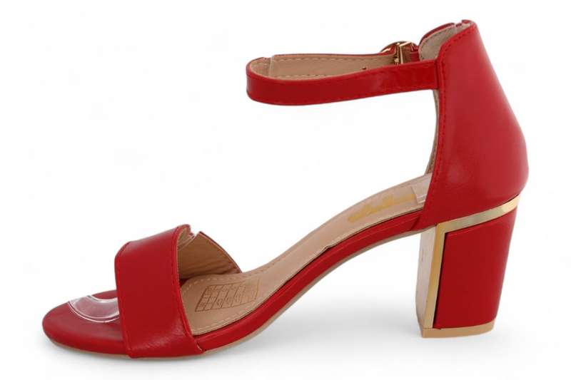 TTP Women PU Block Heel with Open Toe and Ankle Strap JSF103PU
