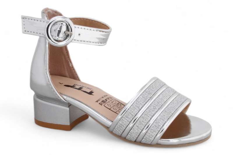 TTP Girls Block Heel Sandals with Ankle Strap HT001