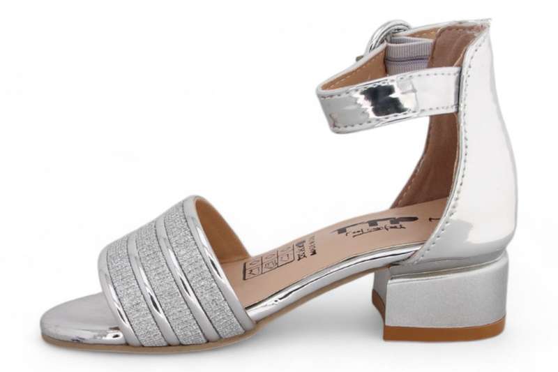 TTP Girls Block Heel Sandals with Ankle Strap HT001