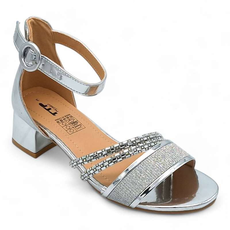 TTP Women Ankle Strap Low Block Heel Sandals - HT005