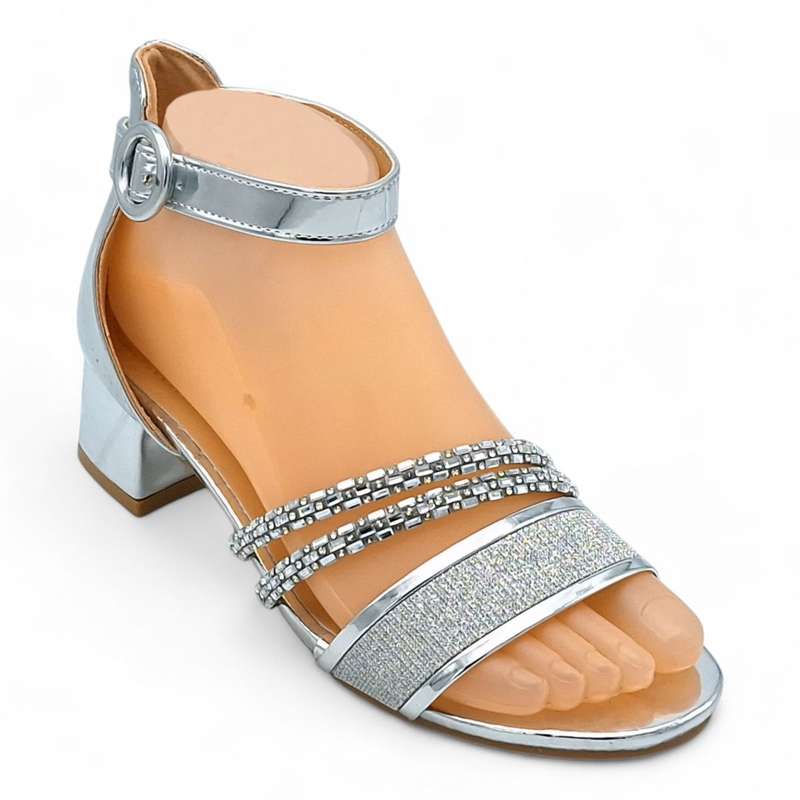 TTP Women Ankle Strap Low Block Heel Sandals - HT005