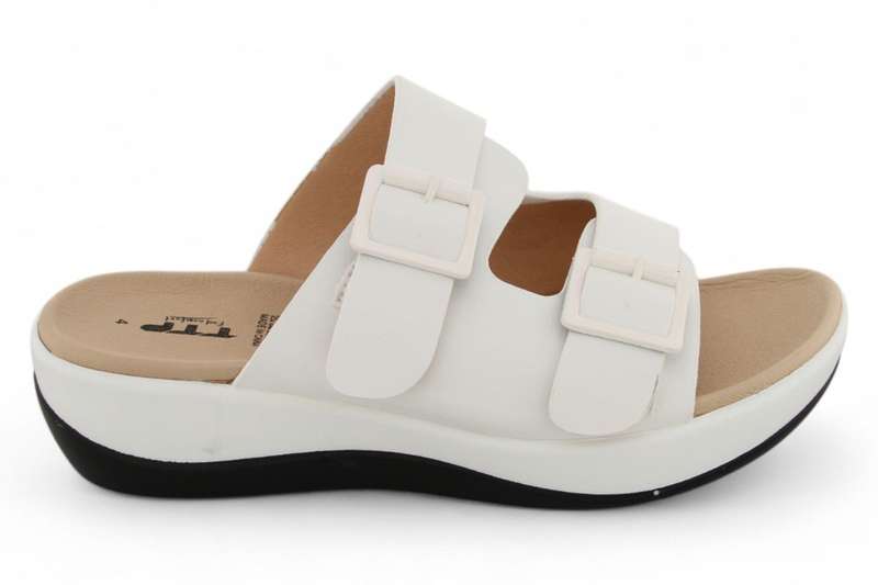 TTP Women PU Dual Buckle Platform Slider HT2207-7