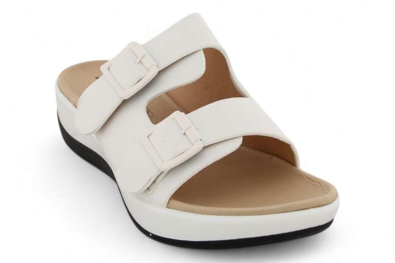 TTP Women PU Dual Buckle Platform Slider HT2207-7