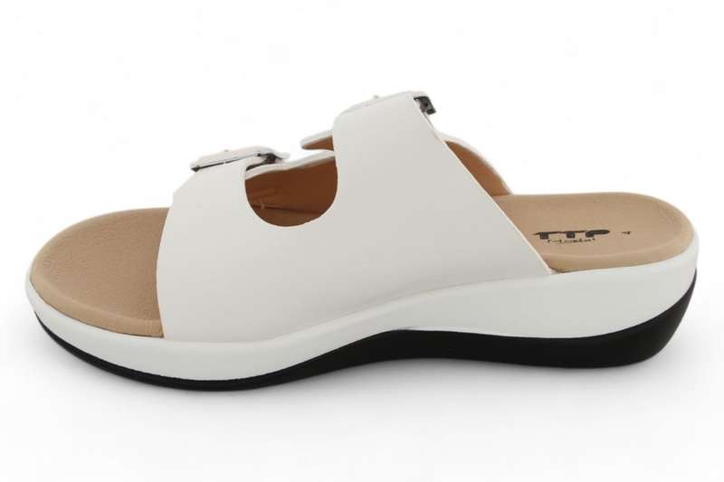 TTP Women PU Dual Buckle Platform Slider HT2207-7