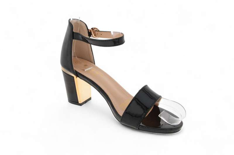 TTP Women Patent PU Block Heels with Ankle Strap JSF103