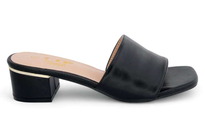 TTP Women Slip On Block Heel Square Open Toe Sandal JSF105