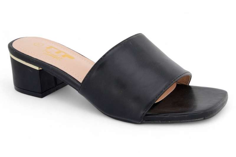 TTP Women Slip On Block Heel Square Open Toe Sandal JSF105