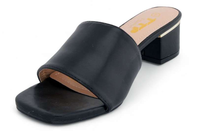TTP Women Slip On Block Heel Square Open Toe Sandal JSF105