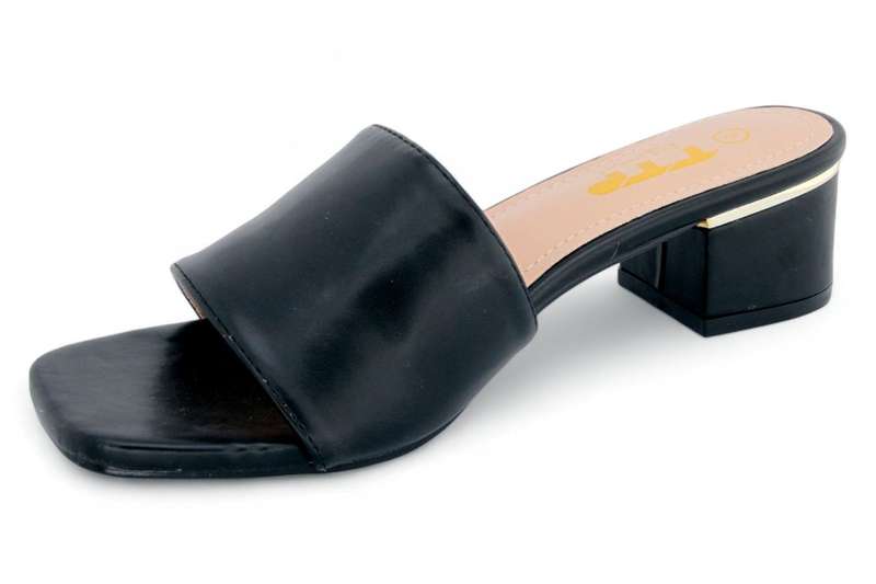 TTP Women Slip On Block Heel Square Open Toe Sandal JSF105