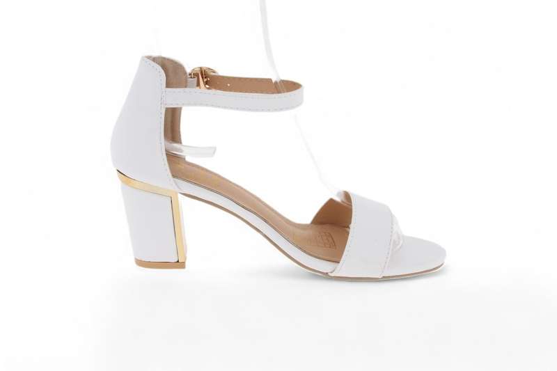 TTP Women Patent PU Block Heels with Ankle Strap JSF103