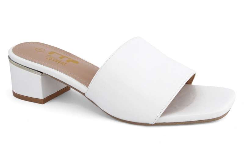 TTP Women Slip On Block Heel Square Open Toe Sandal JSF105