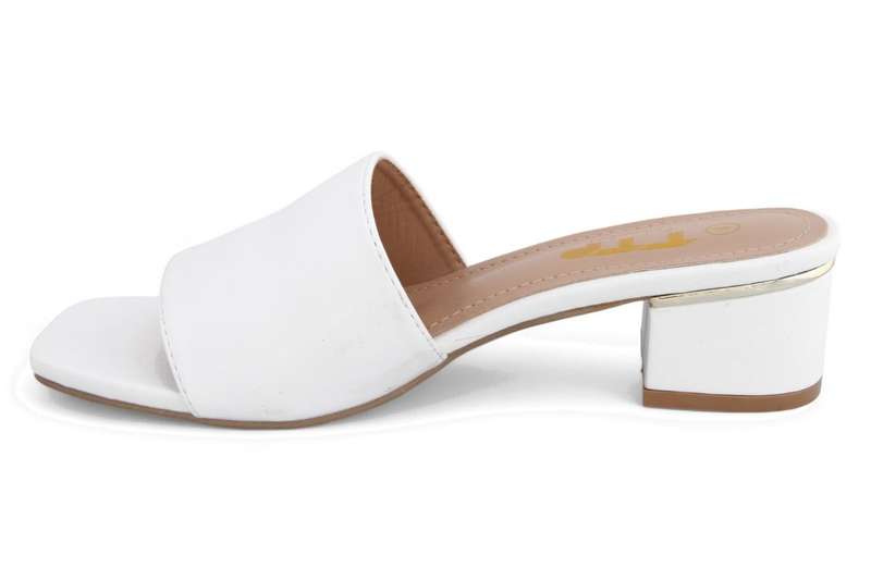 TTP Women Slip On Block Heel Square Open Toe Sandal JSF105