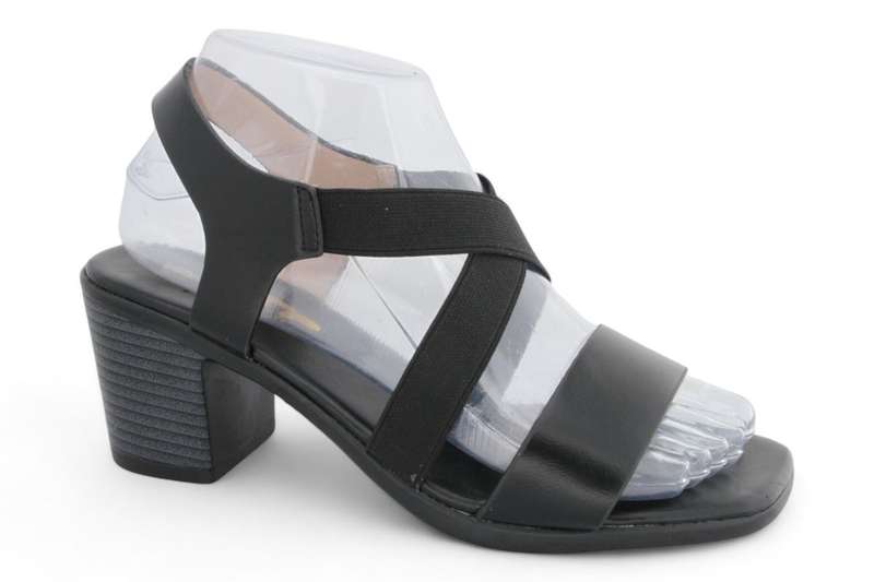 TTP Women Block Heel Elastic Strap Slip On Sandals JSF113