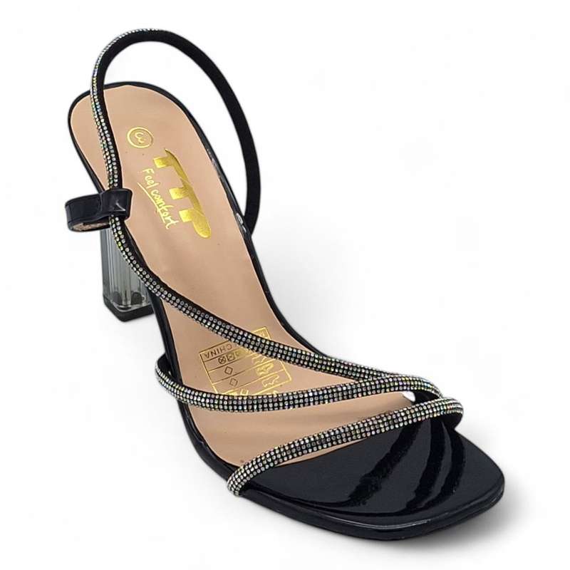 TTP Women Pull-On Wave Strap Block Heel Sandals - JSF125