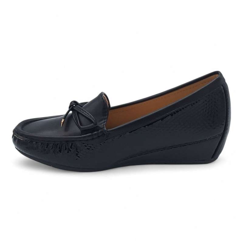 TTP Women Round Toe Wedge Heel Loafers JSF126