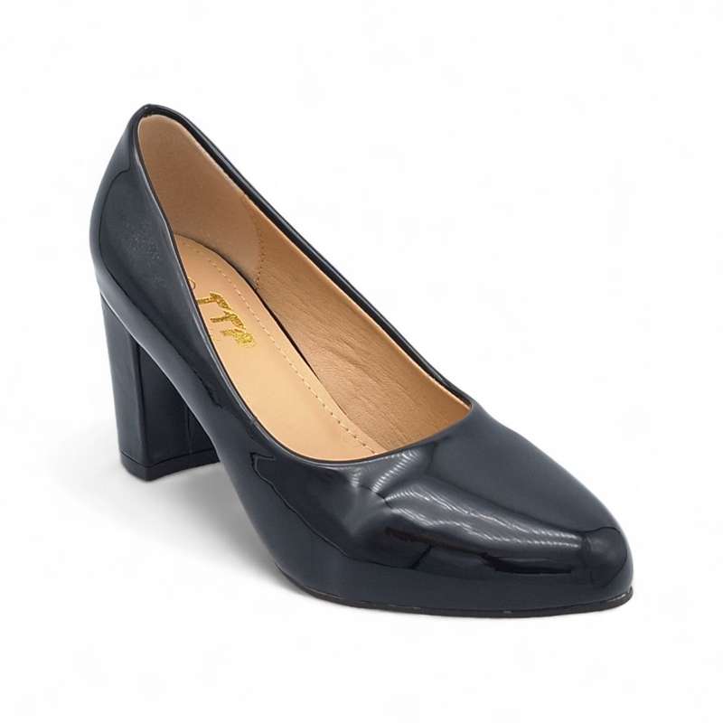 TTP Women Elegant PU Block Heels JSF78