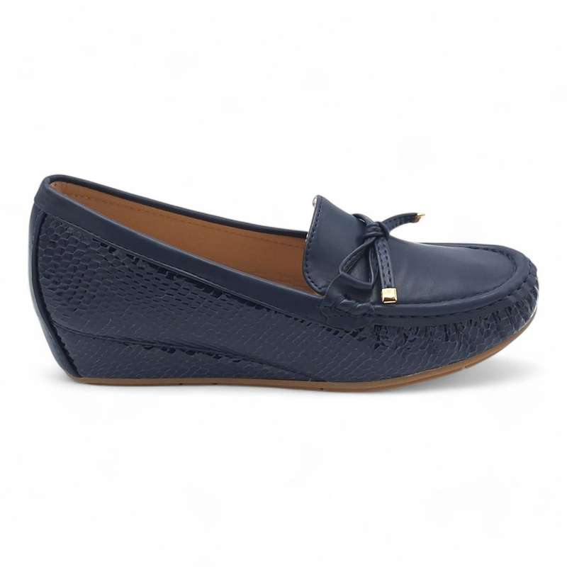 TTP Women Round Toe Wedge Heel Loafers JSF126