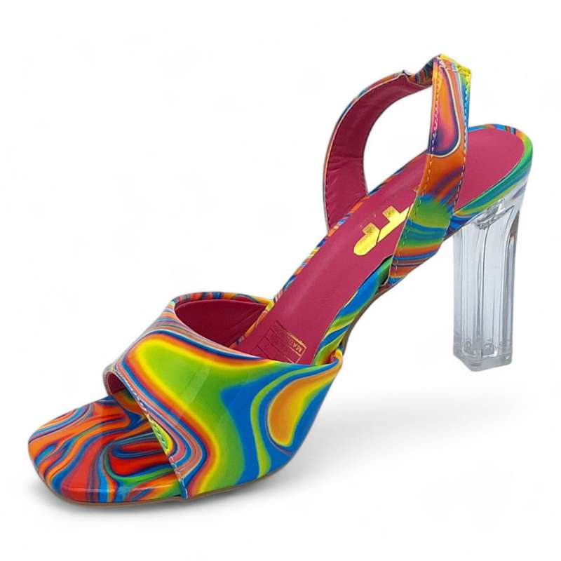 TTP Women Classic Elasticated Slingback Block Heel Sandal JSF128