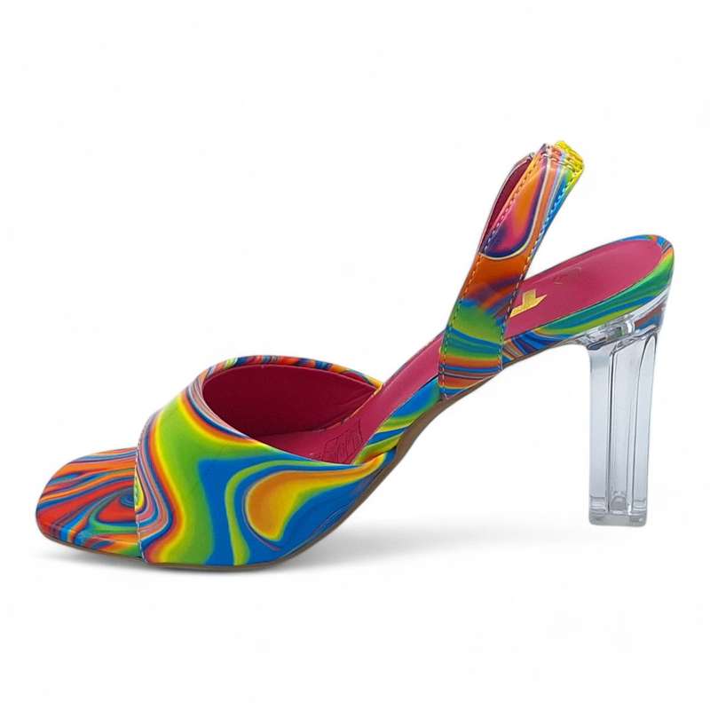 TTP Women Classic Elasticated Slingback Block Heel Sandal JSF128