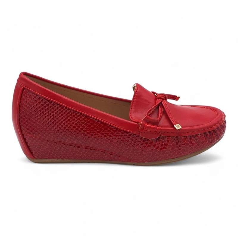 TTP Women Round Toe Wedge Heel Loafers JSF126