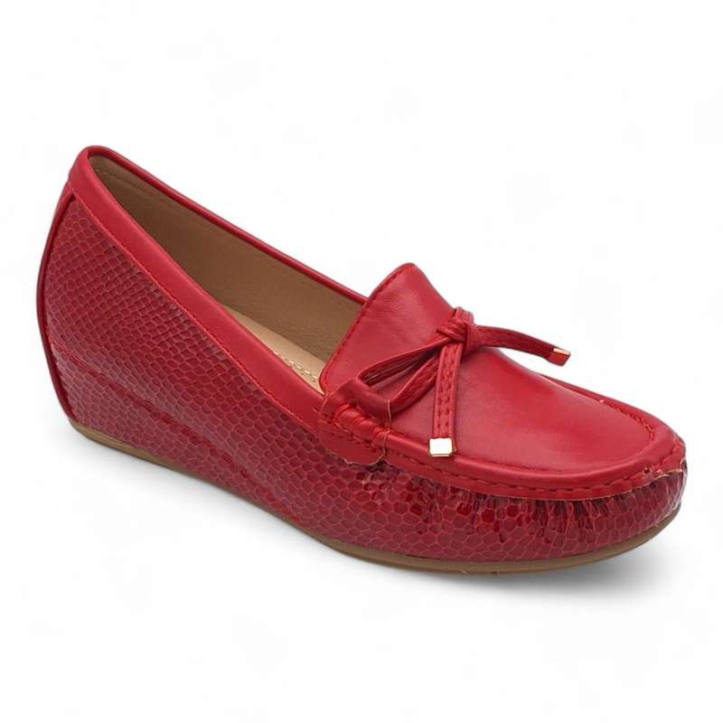 TTP Women Round Toe Wedge Heel Loafers JSF126