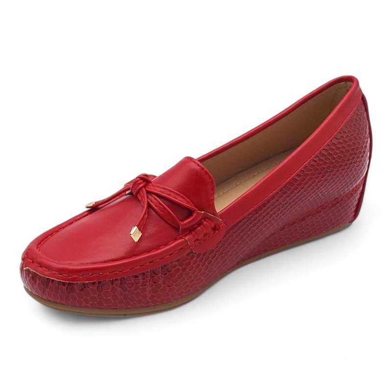 TTP Women Round Toe Wedge Heel Loafers JSF126
