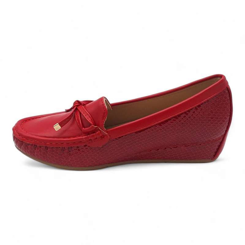 TTP Women Round Toe Wedge Heel Loafers JSF126