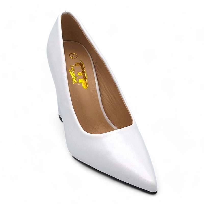 TTP Women PU Point Toe Slip On High Block Heels JSF111