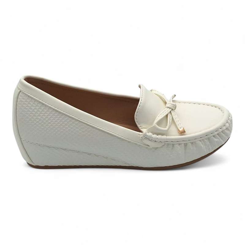 TTP Women Round Toe Wedge Heel Loafers JSF126
