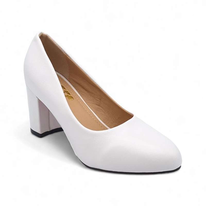 TTP Women Elegant PU Block Heels JSF78
