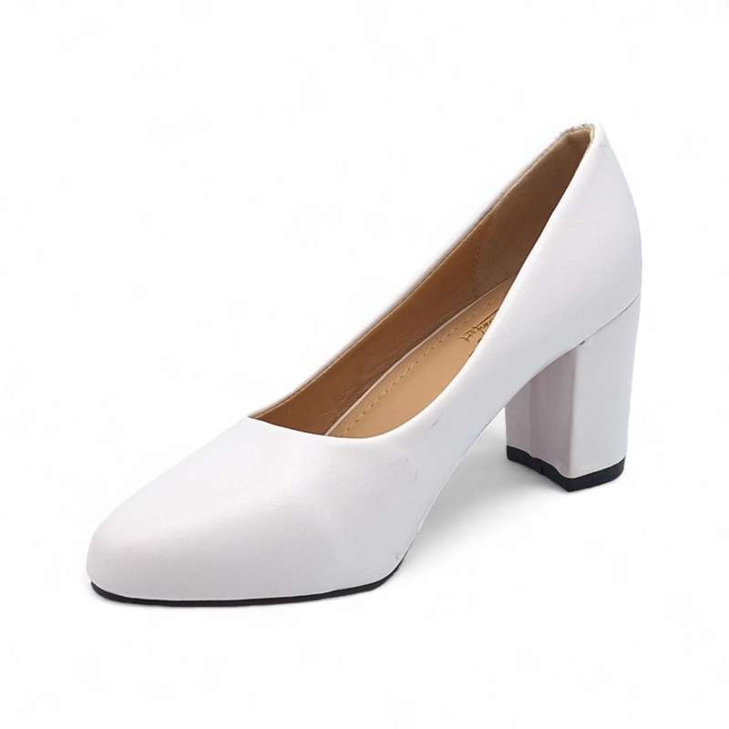TTP Women Elegant PU Block Heels JSF78